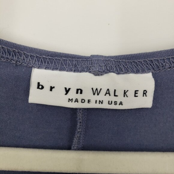 Bryn Walker Phillipa Long Sleeve Maxi Dress S Pockets Lagenlook‎ Slate Blue Gray - Picture 2 of 8